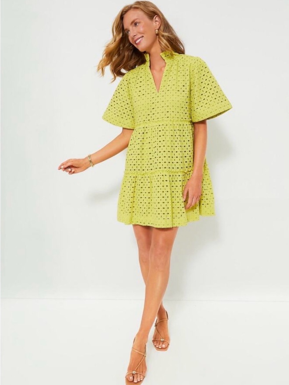 Tuckernuck Lemongrass Eyelet Crawford Dress XXXL